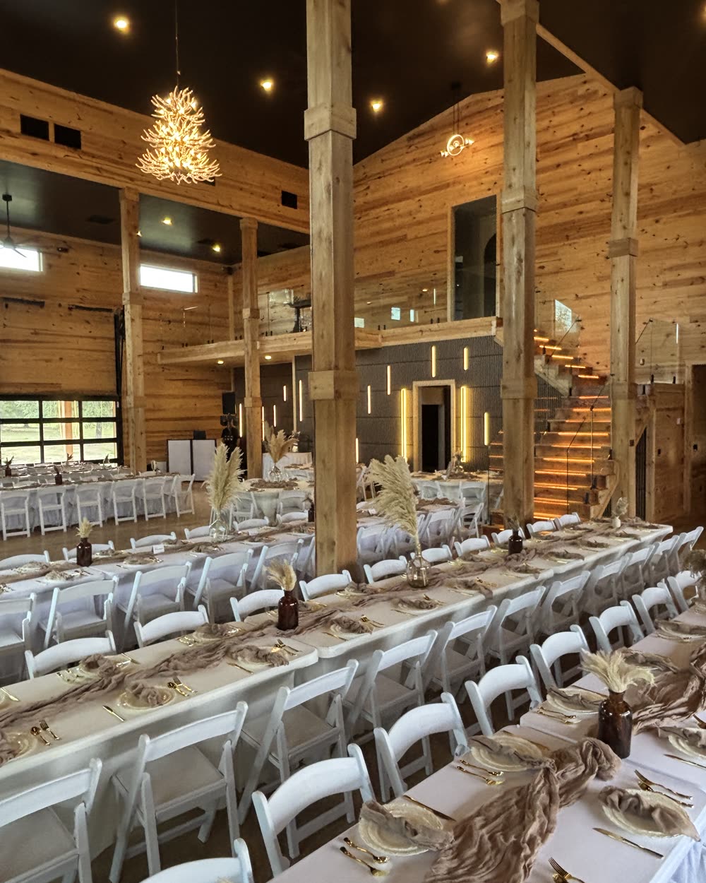 The climate-controlled Venue hall dressed for a reception